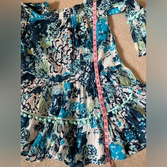 NWOT Debbie Katz Women Talulah Off The Shoulder Trim Mini Dress Swim Coverup - Picture 6 of 8